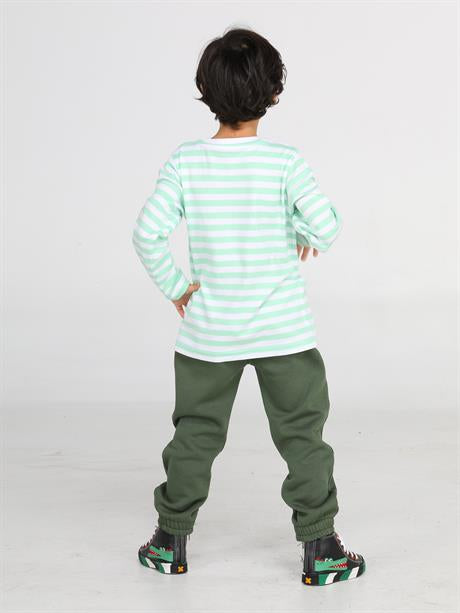 yeşil yazili dino jogger +t-shirt takim