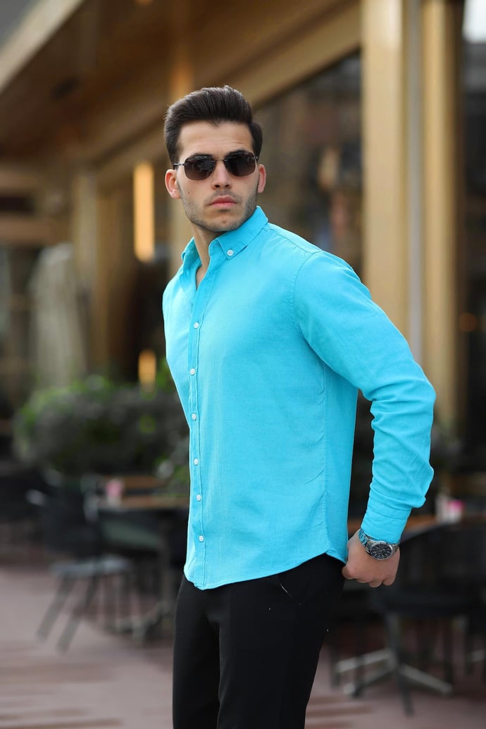 Yıkamalı Şile Bezi Gömlek - Justyol