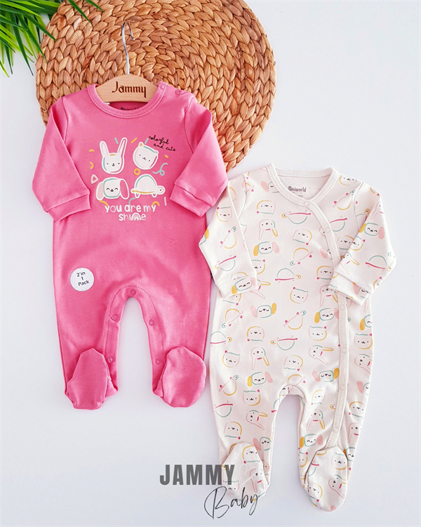 flowers rabbit 2-piece jumpsuit set