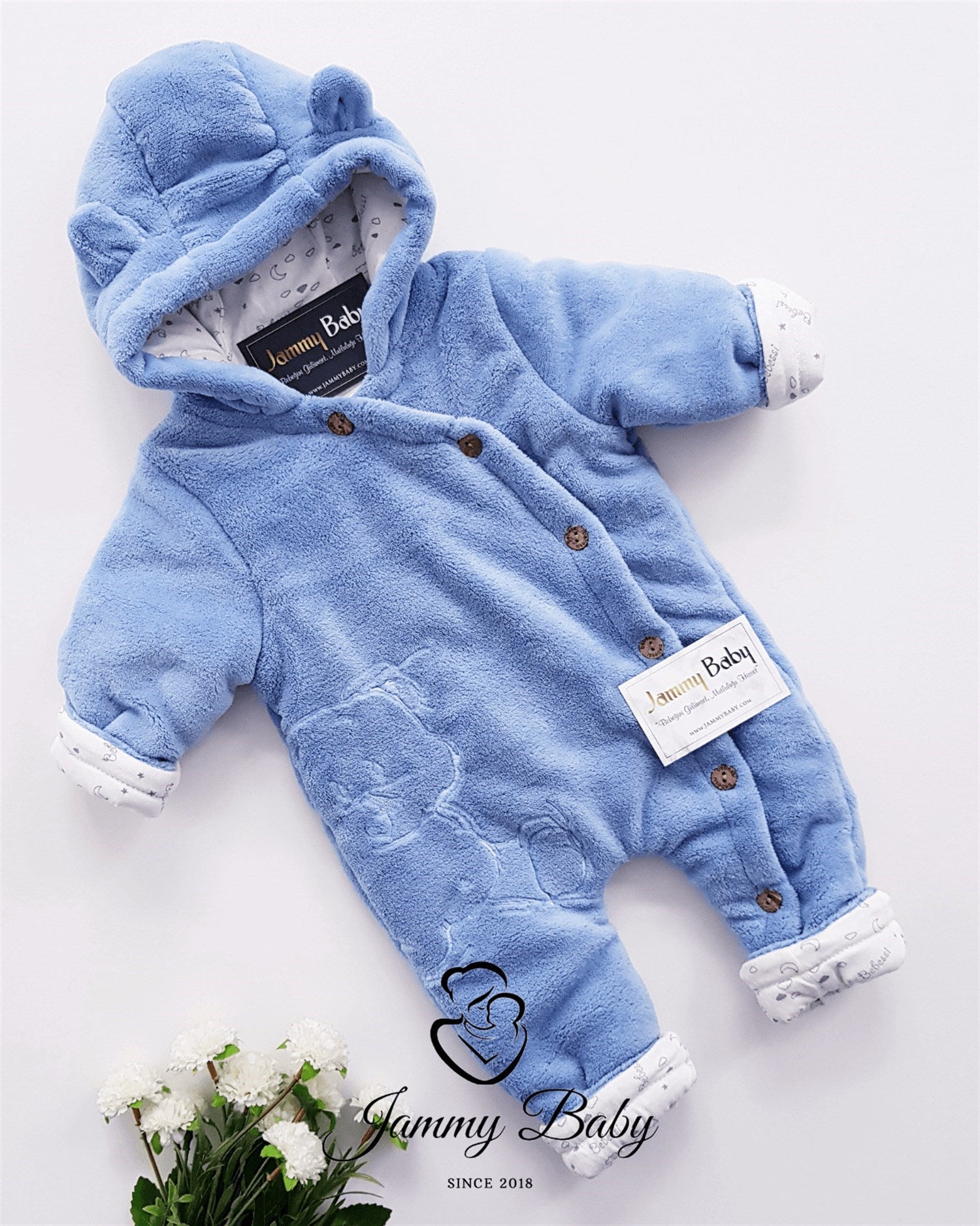 <tc>Combinaison de Sommeil/Manteau Safari Douillet avec Rembourrage - BLEU</tc>